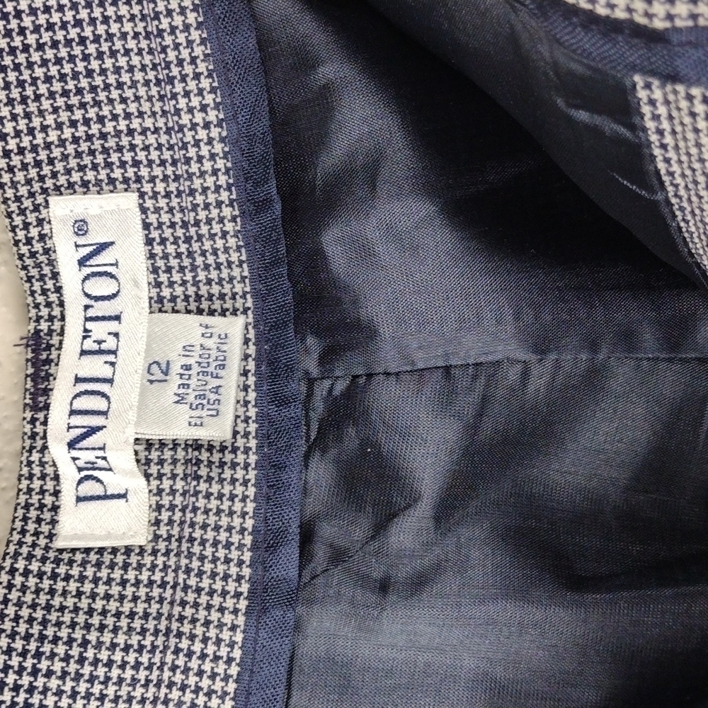 Pendleton Black Mini Gingham Check High Rise Flat… - image 5